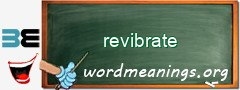 WordMeaning blackboard for revibrate